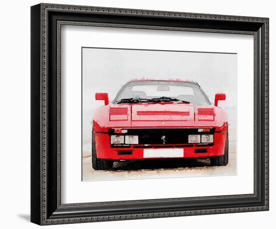 1980 Ferrari 288 GTO Front Watercolor-NaxArt-Framed Art Print