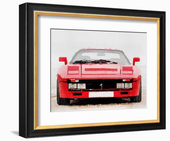 1980 Ferrari 288 GTO Front Watercolor-NaxArt-Framed Art Print