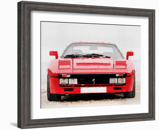 1980 Ferrari 288 GTO Front Watercolor-NaxArt-Framed Art Print