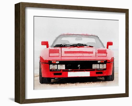 1980 Ferrari 288 GTO Front Watercolor-NaxArt-Framed Art Print