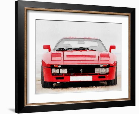 1980 Ferrari 288 GTO Front Watercolor-NaxArt-Framed Art Print