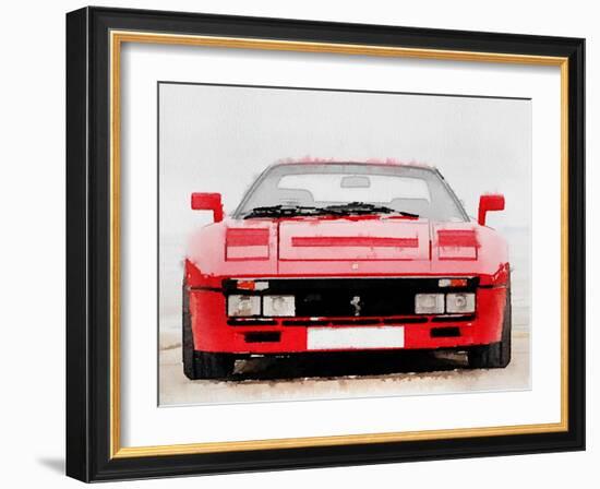 1980 Ferrari 288 GTO Front Watercolor-NaxArt-Framed Art Print