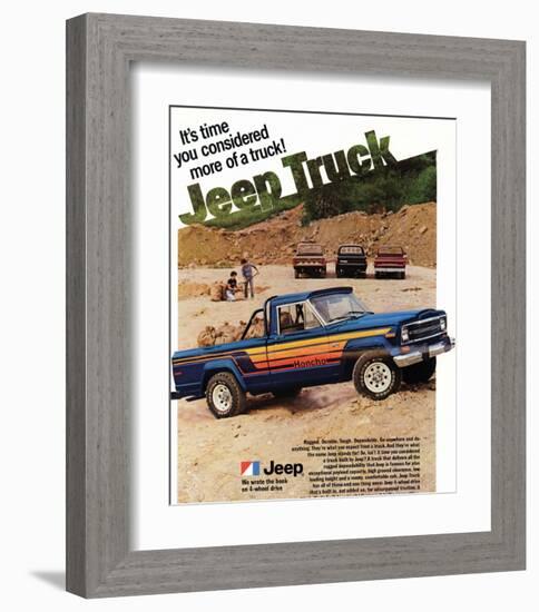 1980 Jeep Truck - Honcho-null-Framed Art Print