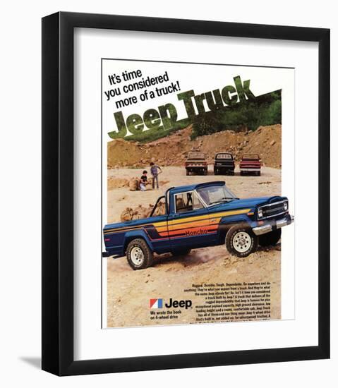 1980 Jeep Truck - Honcho-null-Framed Art Print