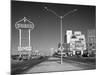1980s Daytime the Strip with Signs for the Dunes Mgm Flamingo Las Vegas, Nevada-null-Mounted Photographic Print
