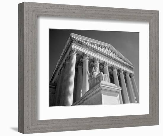 1980s Federal Supreme Court Building Low Angle Front Shot Washington DC-null-Framed Photographic Print