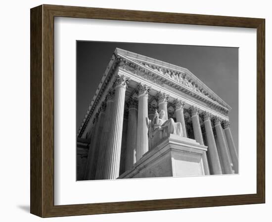 1980s Federal Supreme Court Building Low Angle Front Shot Washington DC-null-Framed Photographic Print