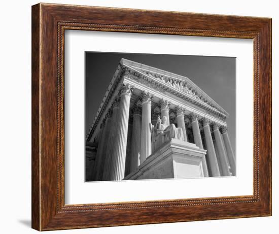 1980s Federal Supreme Court Building Low Angle Front Shot Washington DC-null-Framed Photographic Print