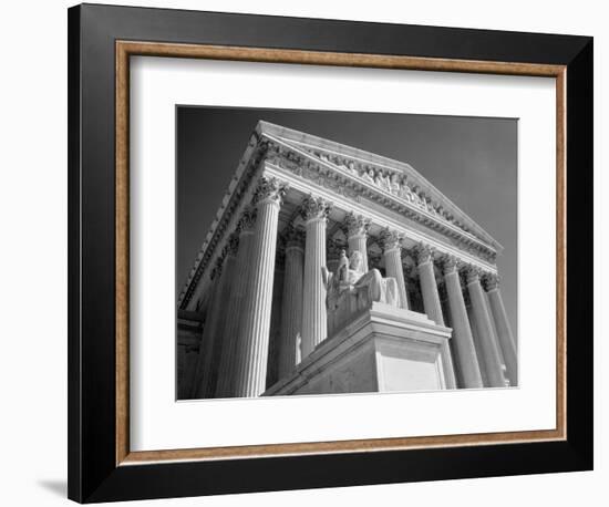 1980s Federal Supreme Court Building Low Angle Front Shot Washington DC-null-Framed Photographic Print