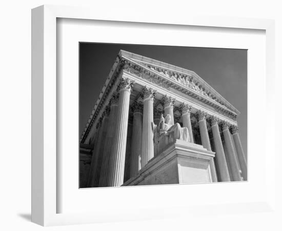 1980s Federal Supreme Court Building Low Angle Front Shot Washington DC-null-Framed Photographic Print