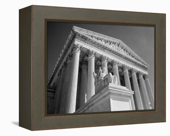 1980s Federal Supreme Court Building Low Angle Front Shot Washington DC-null-Framed Premier Image Canvas