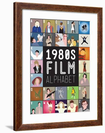 1980s Film Alphabet - A to Z-Stephen Wildish-Framed Giclee Print