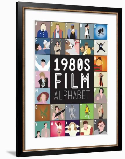 1980s Film Alphabet - A to Z-Stephen Wildish-Framed Giclee Print