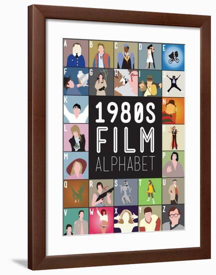 1980s Film Alphabet - A to Z-Stephen Wildish-Framed Giclee Print