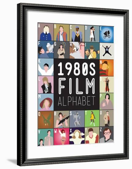 1980s Film Alphabet - A to Z-Stephen Wildish-Framed Giclee Print