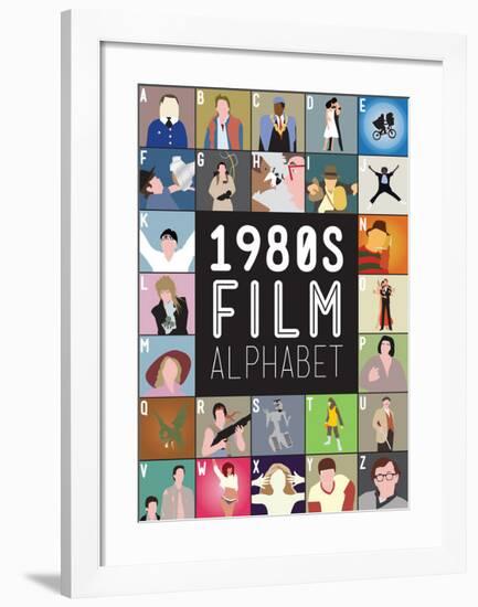 1980s Film Alphabet - A to Z-Stephen Wildish-Framed Giclee Print