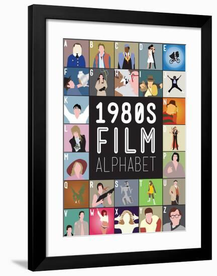 1980s Film Alphabet - A to Z-Stephen Wildish-Framed Giclee Print