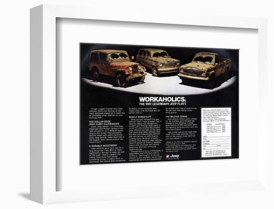 1981 Jeep Fleet-Workaholics-null-Framed Premium Giclee Print