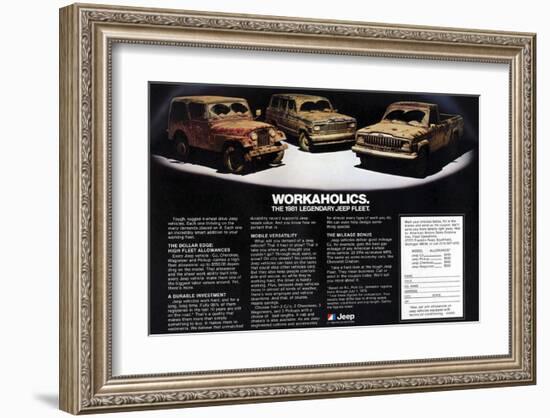 1981 Jeep Fleet-Workaholics-null-Framed Art Print