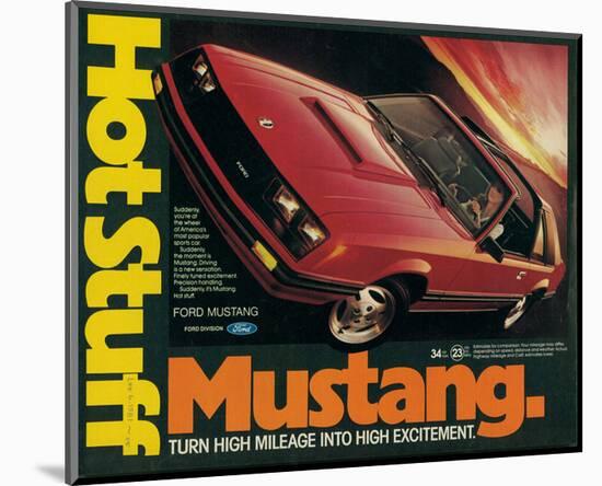 1981 Mustang - Hot Stuff-null-Mounted Art Print
