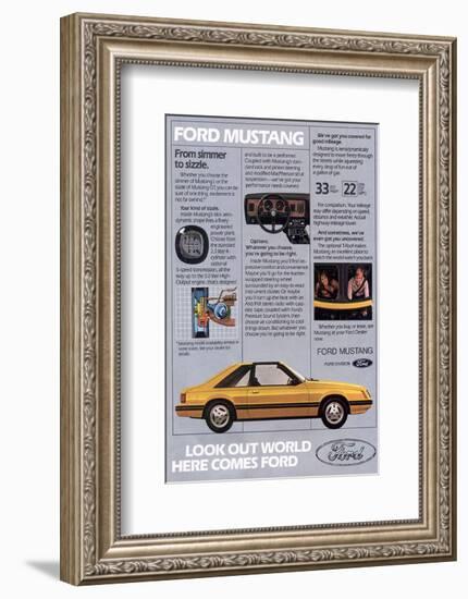 1981 Mustang-Simmer to Sizzle-null-Framed Art Print