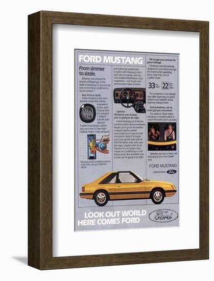 1981 Mustang-Simmer to Sizzle-null-Framed Art Print