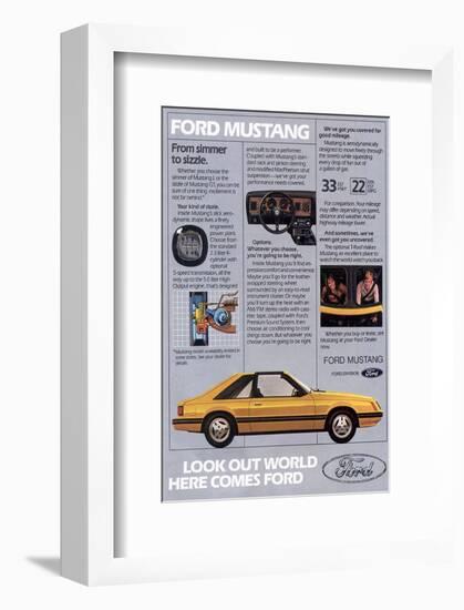 1981 Mustang-Simmer to Sizzle-null-Framed Art Print