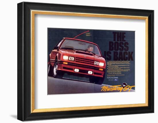 1982 Mustang GT - Boss is Back-null-Framed Art Print