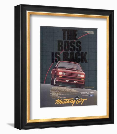 1982 Mustang the Boss is Back-null-Framed Art Print