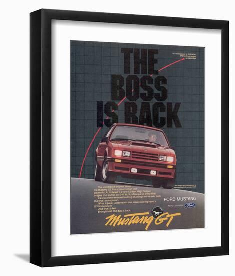 1982 Mustang the Boss is Back-null-Framed Art Print