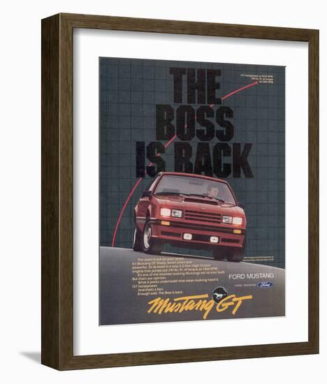 1982 Mustang the Boss is Back-null-Framed Art Print