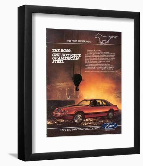 1983 Mustang American Steel-null-Framed Art Print