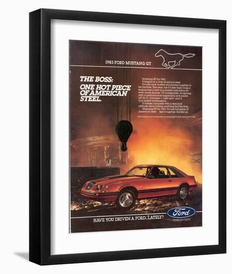 1983 Mustang American Steel-null-Framed Art Print