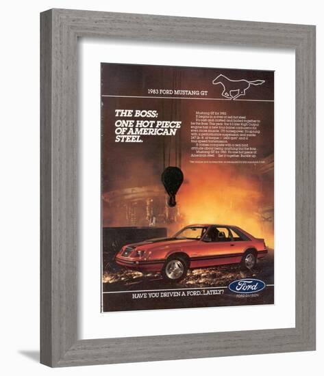 1983 Mustang American Steel-null-Framed Art Print