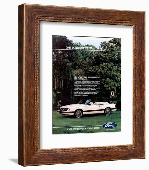 1983 Mustang More Convertible-null-Framed Premium Giclee Print