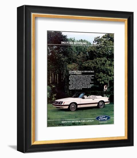 1983 Mustang More Convertible-null-Framed Premium Giclee Print