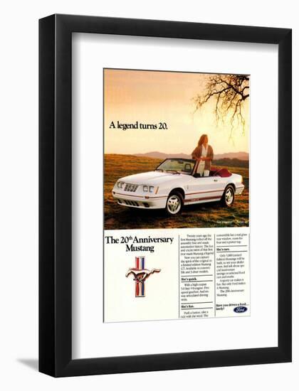 1984 Ford Mustang GT 20Th-null-Framed Art Print