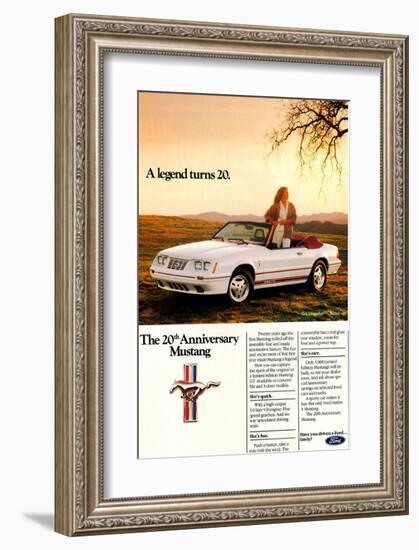 1984 Ford Mustang GT 20Th-null-Framed Art Print