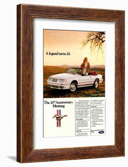 1984 Ford Mustang GT 20Th-null-Framed Art Print