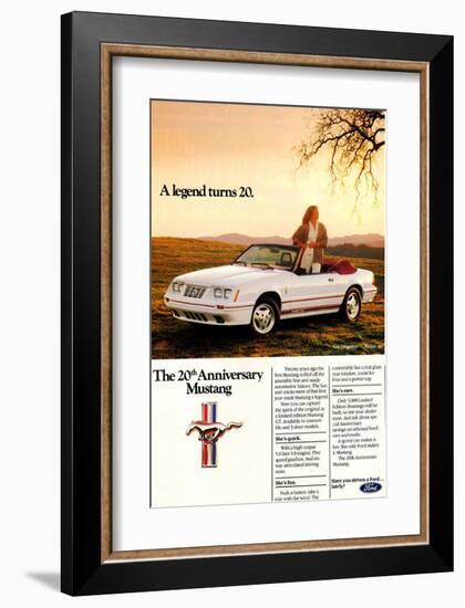 1984 Ford Mustang GT 20Th-null-Framed Art Print