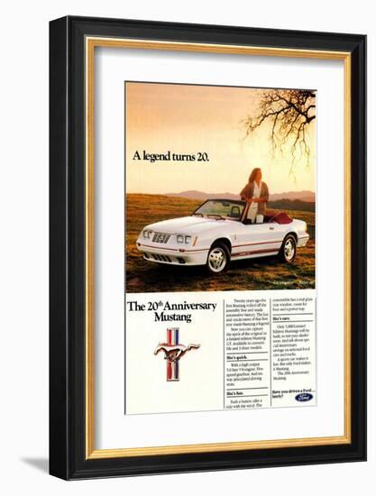 1984 Ford Mustang GT 20Th-null-Framed Art Print