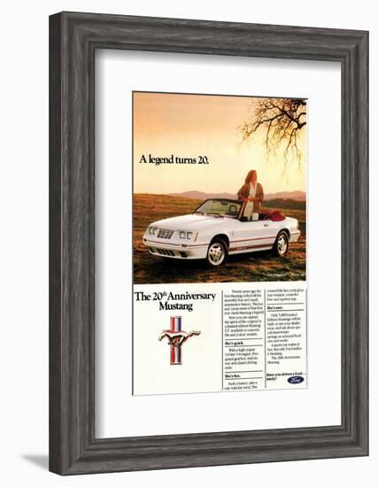 1984 Mustang GT 20th-null-Framed Premium Giclee Print