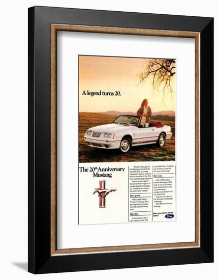 1984 Mustang GT 20th-null-Framed Premium Giclee Print