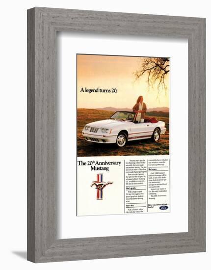 1984 Mustang GT 20th-null-Framed Premium Giclee Print