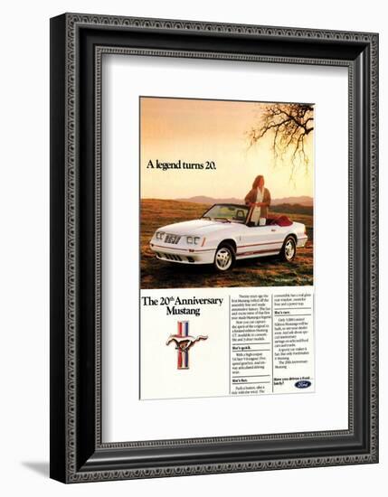 1984 Mustang GT 20th-null-Framed Premium Giclee Print