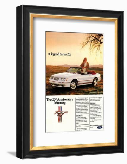 1984 Mustang GT 20th-null-Framed Premium Giclee Print