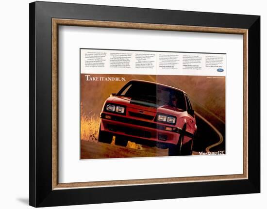 1986 Mustanggt-Take It and Run-null-Framed Premium Giclee Print