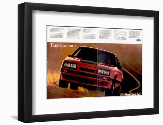 1986 Mustanggt-Take It and Run-null-Framed Premium Giclee Print