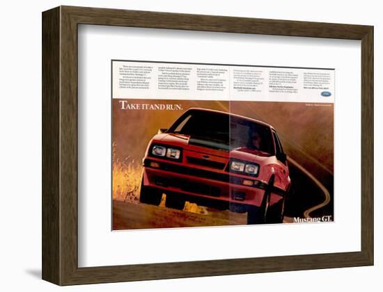 1986 Mustanggt-Take It and Run-null-Framed Premium Giclee Print