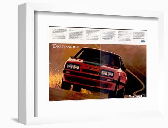 1986 Mustanggt-Take It and Run-null-Framed Premium Giclee Print